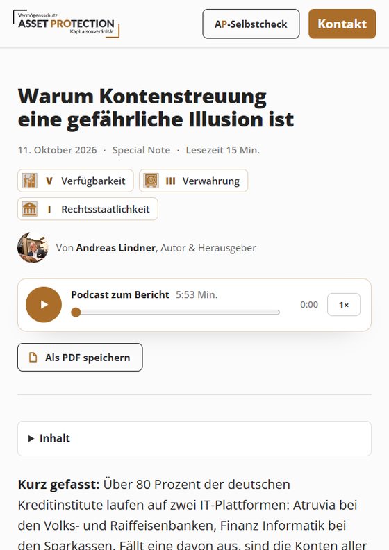 Bericht im AP-Briefing mit Faktoren, Podcast und PDF
